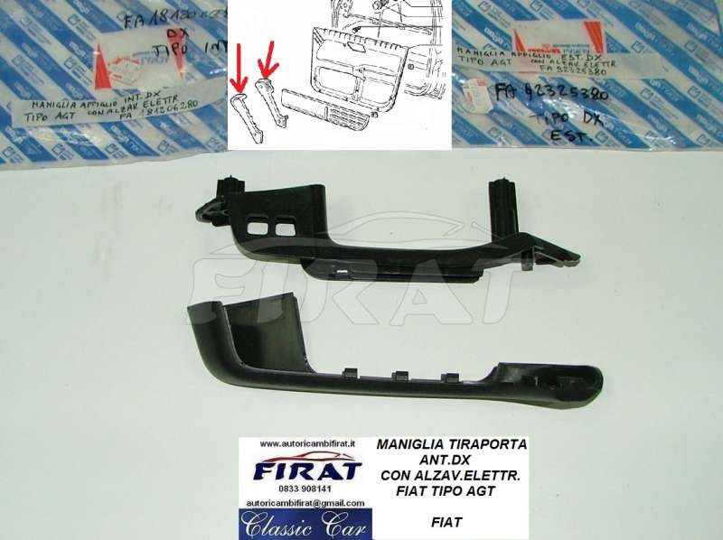 MANIGLIA PORTA + CHIUSURA BAULE FIAT 127 - 128